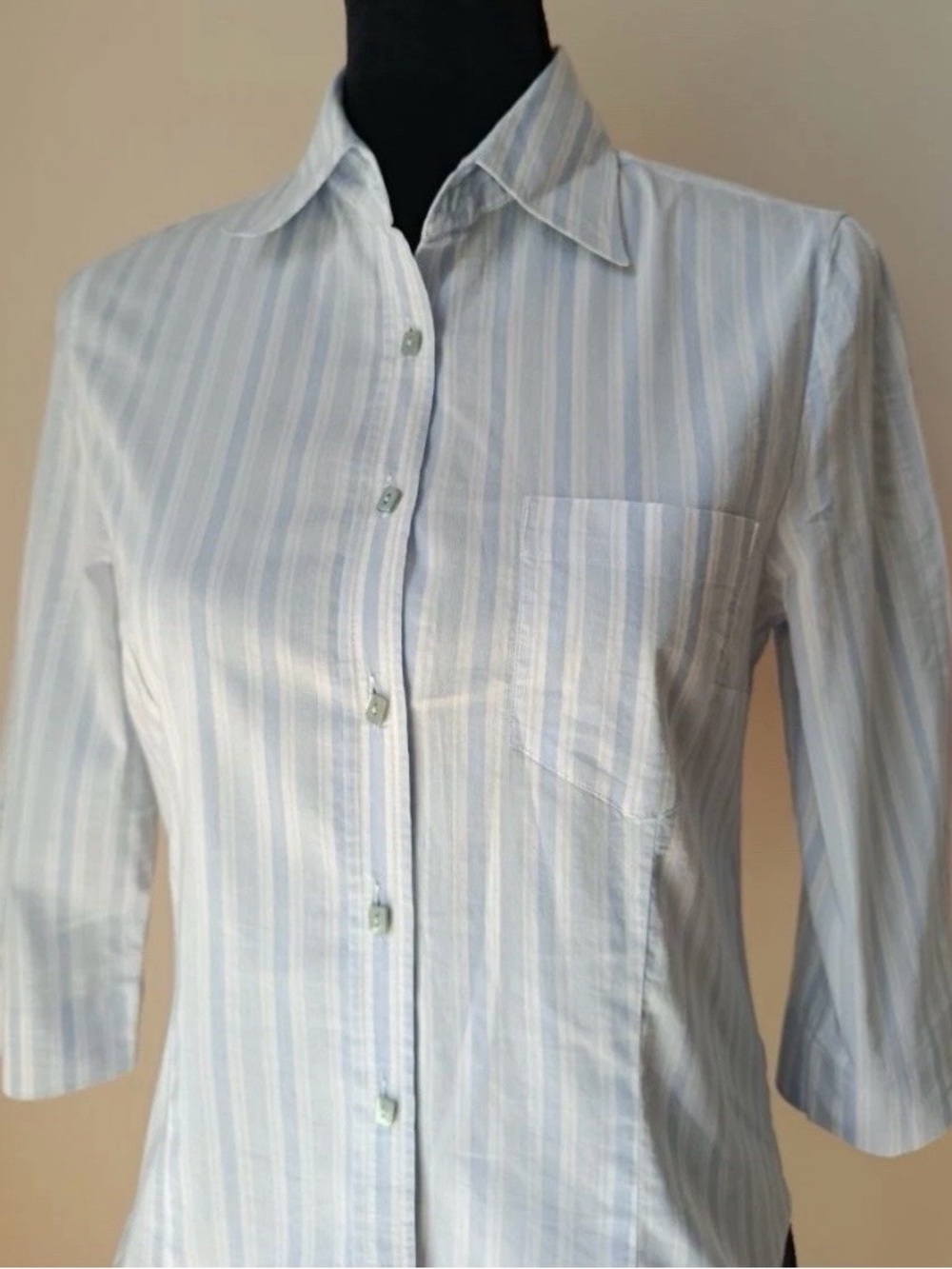 Max Mara Weekend Striped Shirt
Blue Small Womens 3/4 Sleeve
Stretch Blouse - Picture 2 of 9